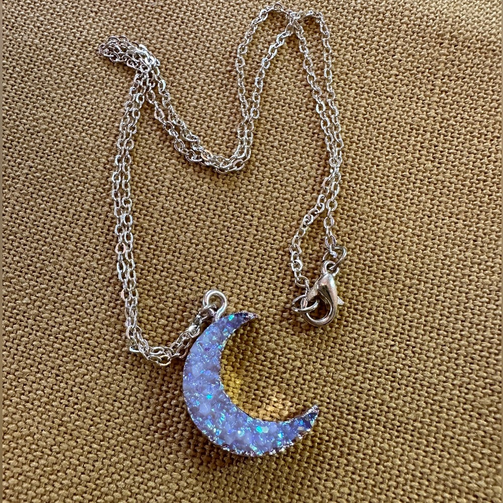 Handmade crescent moon necklace